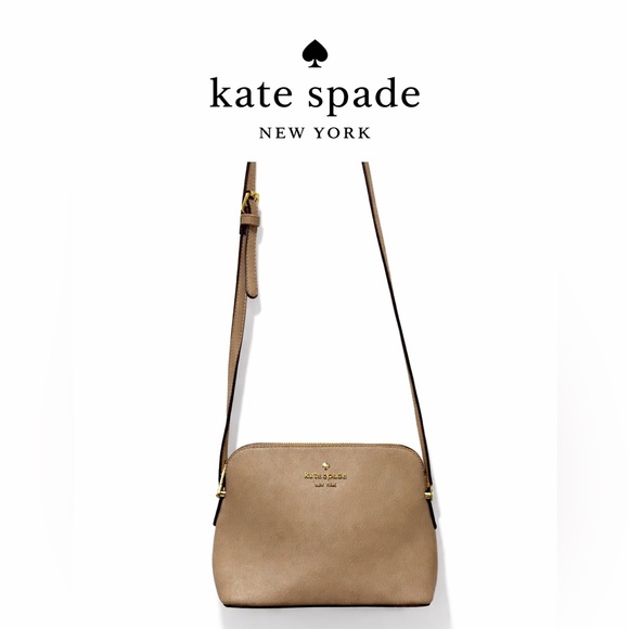 kate spade Handbags - Kate Spade New York Crossbody Bag Beige Saffiano Leather